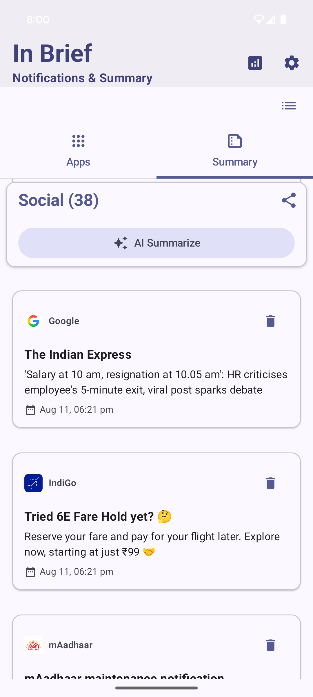 InBrief app screenshot 2
