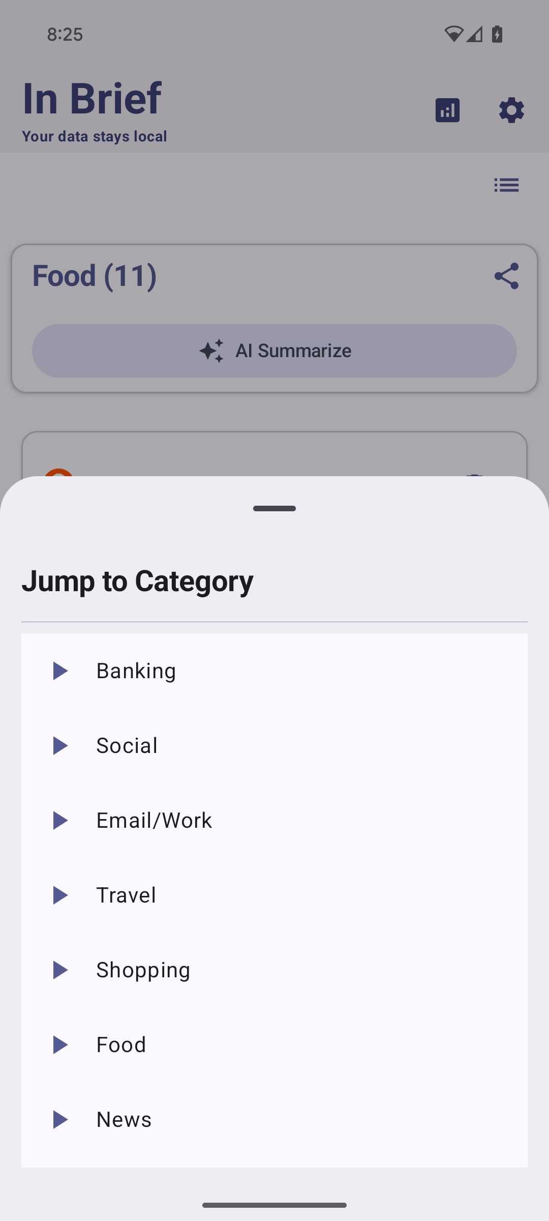 InBrief app screenshot 3